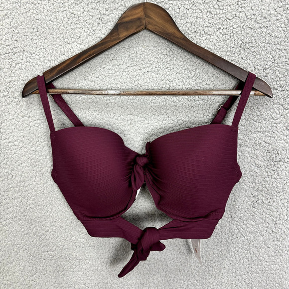 Shade & Short Bikini Top Womens 36DD Purple Light Lift Padded Beach Pool Vacay - Picture 1 of 6